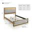 Ensemble de chambre à coucher 4 pièces avec tête chaude DEL Lunora-129381233-129381230