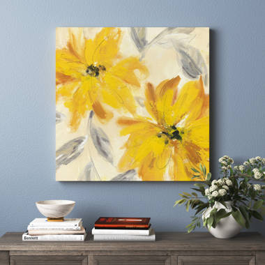 yellow flower wall art