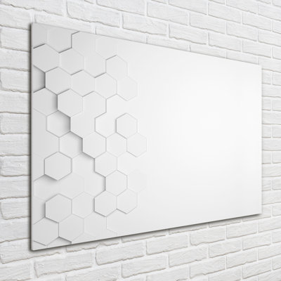 Hexagons Background - Unframed Art Prints on Glass