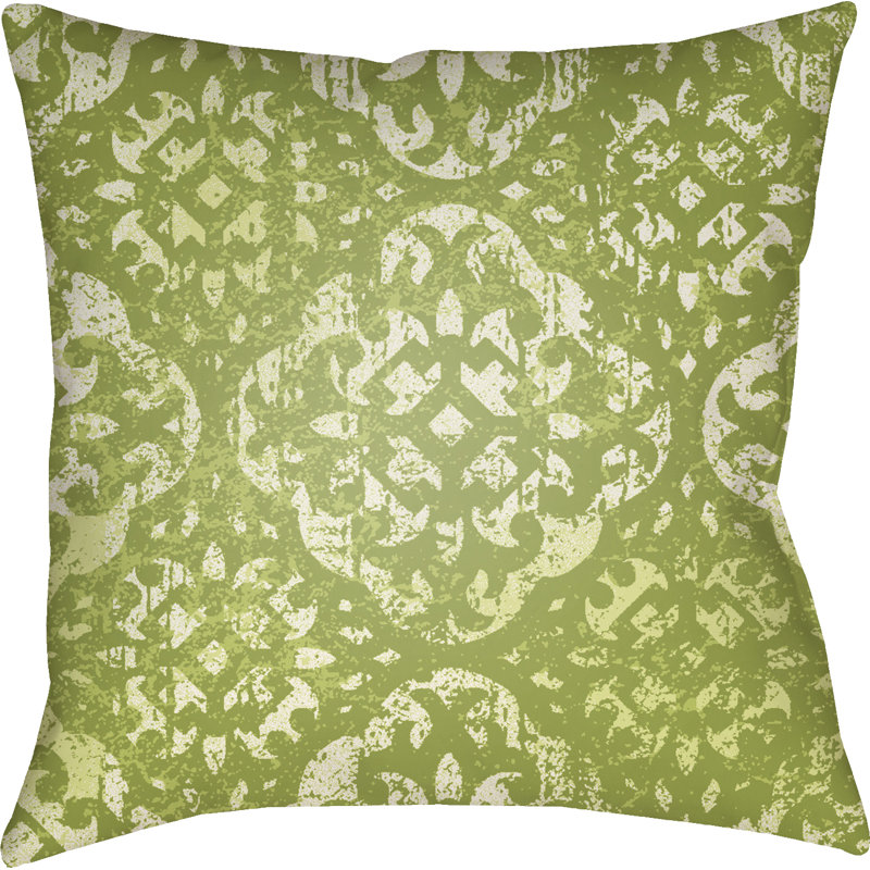 Yindi Geometric Outdoor Throw Pillow, Green, 22" H x 22" W x 4" D