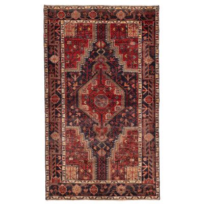 Andelz Navy, Red Rug 4'1" x 7'0"