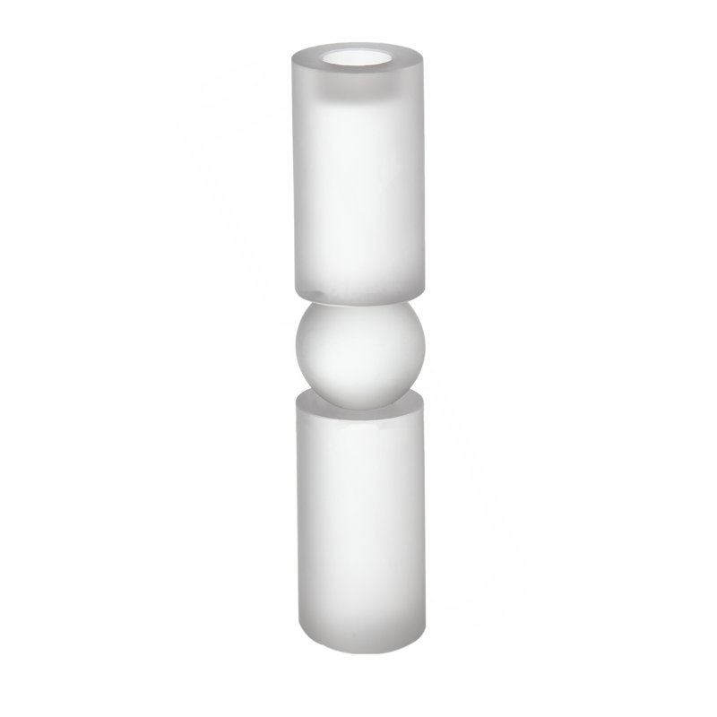 Grand porte-bougie en verre D3.1X15, H 15 po x l 3,1 po x P 3,1 po