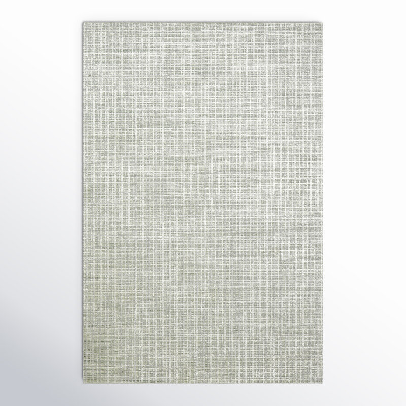 Tapis vert tissé à la main Hannon, Rectangle 2 pi x 3 pi