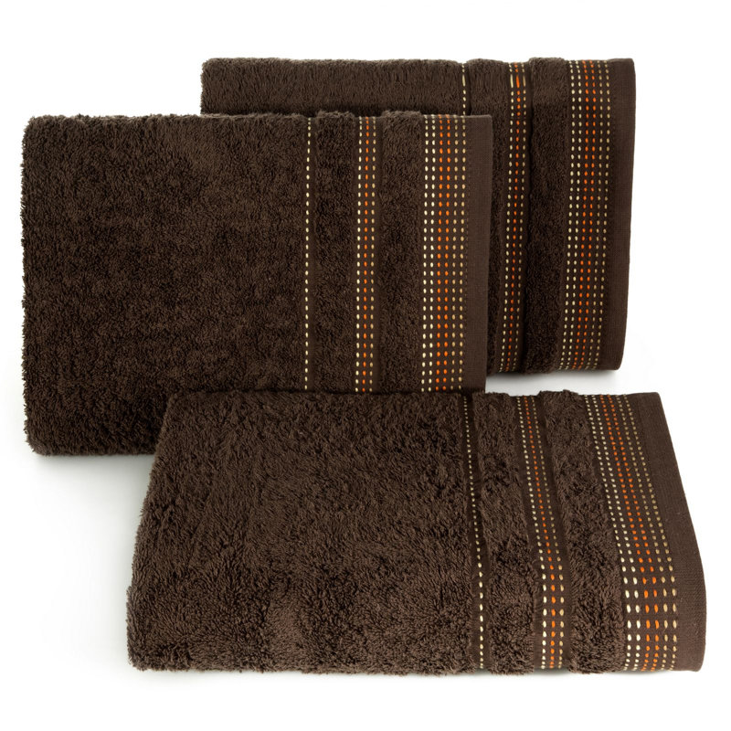 Hostnick Midweight Jacquard Hand Towel, Brown