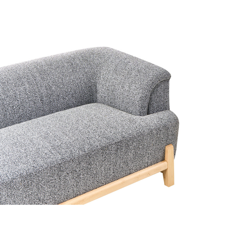 Fabric Sofa, Dark Grey, 2, 67cm H x 162cm W x 85cm D