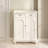 White Solid Wood Shoe Storage Bench
