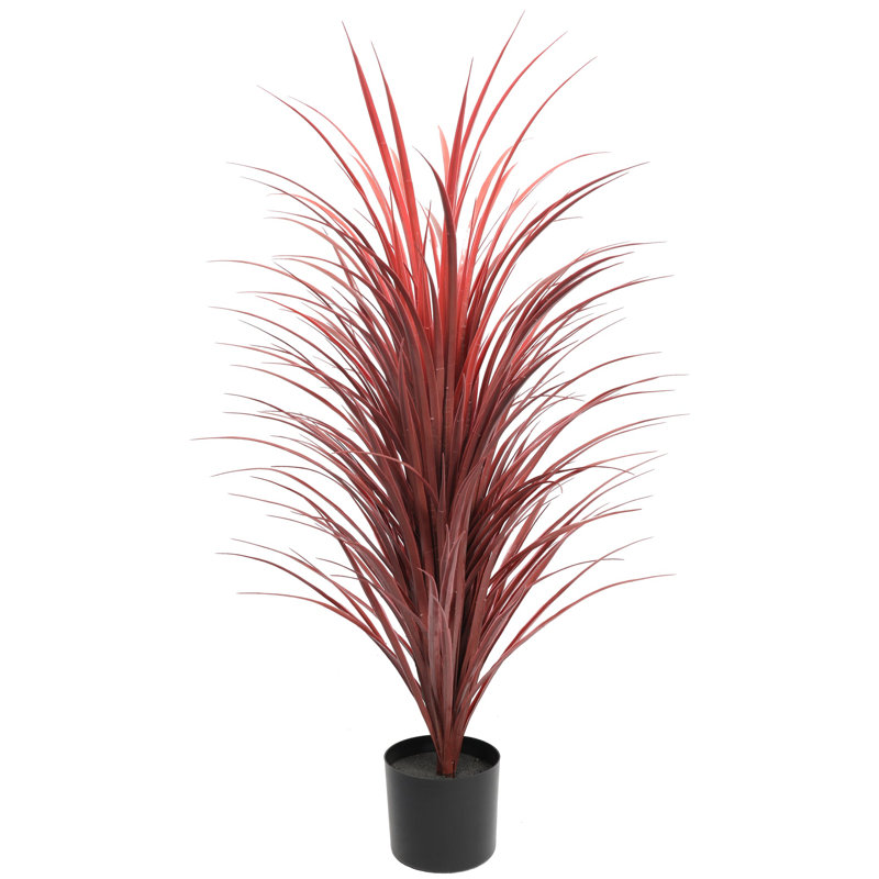 Yucca artificiel en pot, H 46 po x l 19 po x P 19 po, Bourgogne