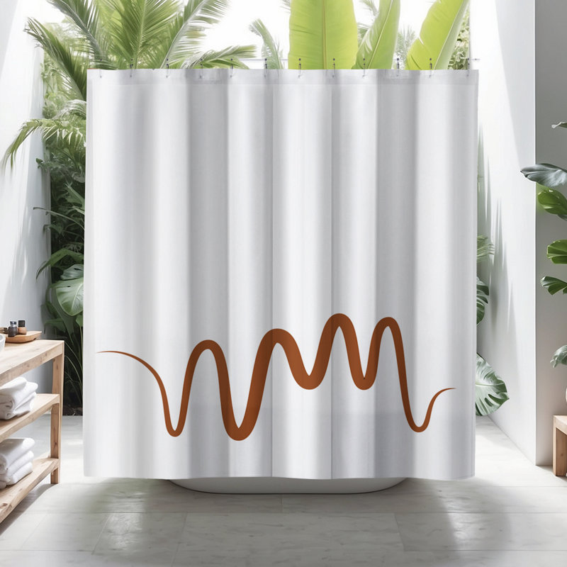 Coco Shower Curtain, Burnt Orange