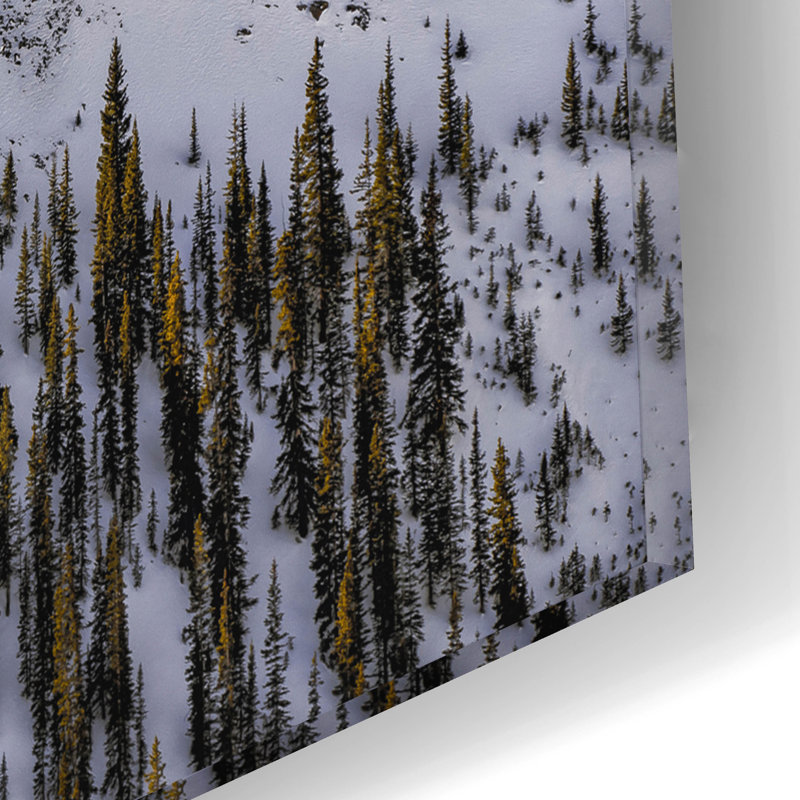 «Snow Covered Maroon Bells» par Jonathan Ross, art mural en verre acrylique,, H 12 po x l 16 po x P 0,13 po