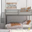 Lit superposé simple gris avec unité de rangement - Polyvalent et pratique-130093613