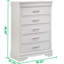 Commode moderne 5 tiroirs en bois-499744869