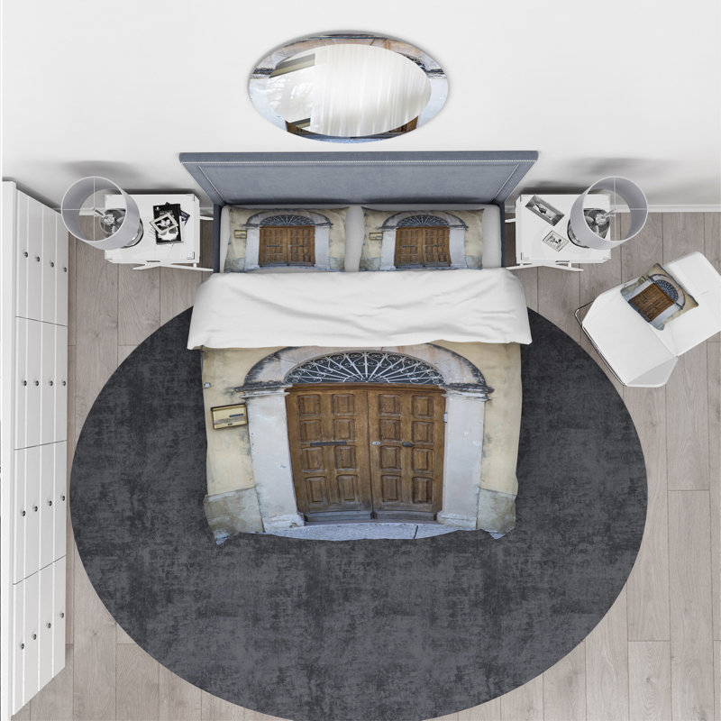 Ensemble de housse de couette Designart Door in Sicily, Housse simple + 1 taie décorative