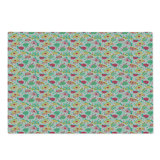 Ambesonne Turtle Cutting Board Large Size Hippie Floral Feel Animals Multicolor