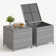 Alexandia Outdoor Wicker Side Table Patio Coffee Table With Storage