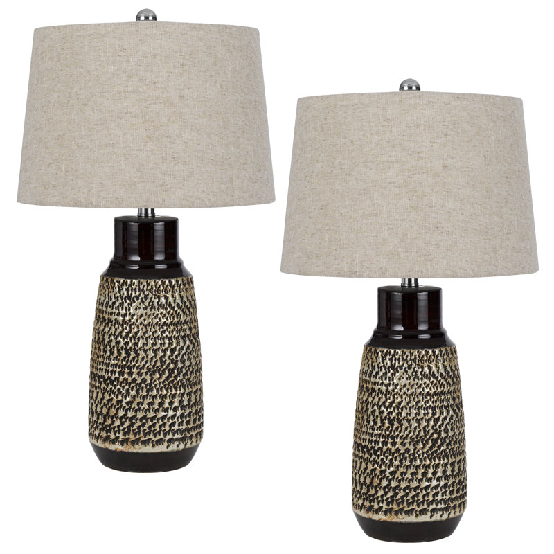 Brandon-James Ceramic Table Lamp, Black