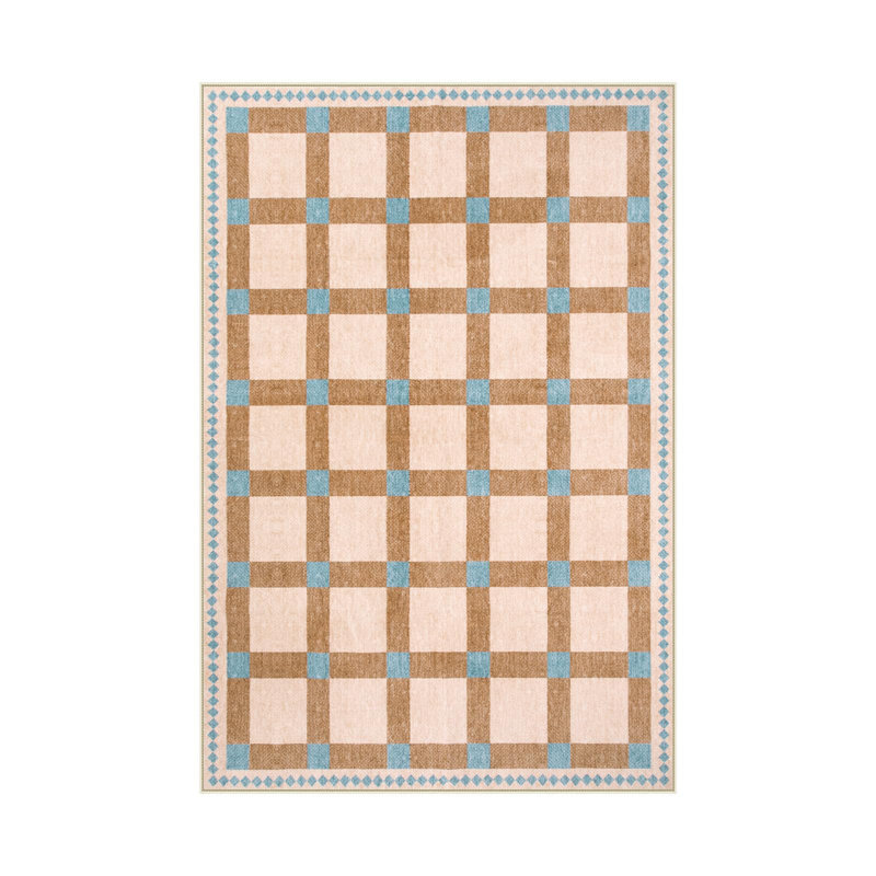 Tapis à motifs géométriques modernes et résistants aux taches Vilena, Rectangle 4pi x 6 pi