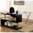 Kelford L-Shaped Glass Top Writing Desk-16678439