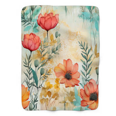 Worn Flowers - 1 Piece Premium Blanket