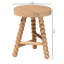 Bali & pari David - Tabouret d'appoint polyvalent en bois d'acacia - Repose-pieds décoratif avec bobine et base trépied, brun naturel-121712270