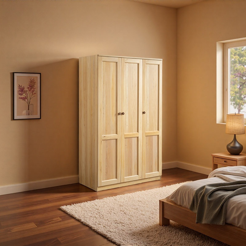 Garde-robe simple de style bois, H 78,74 po x l 53,15 po x P 23,62 po