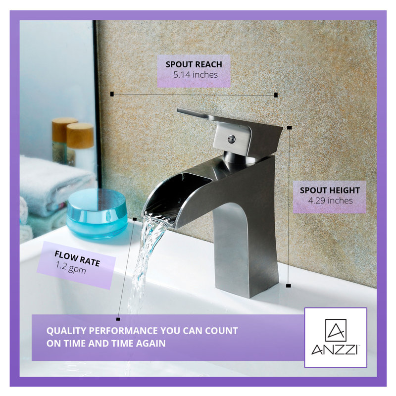 Brushed Nickel Single-Handle Bathroom Faucet with Lead-Free Brass