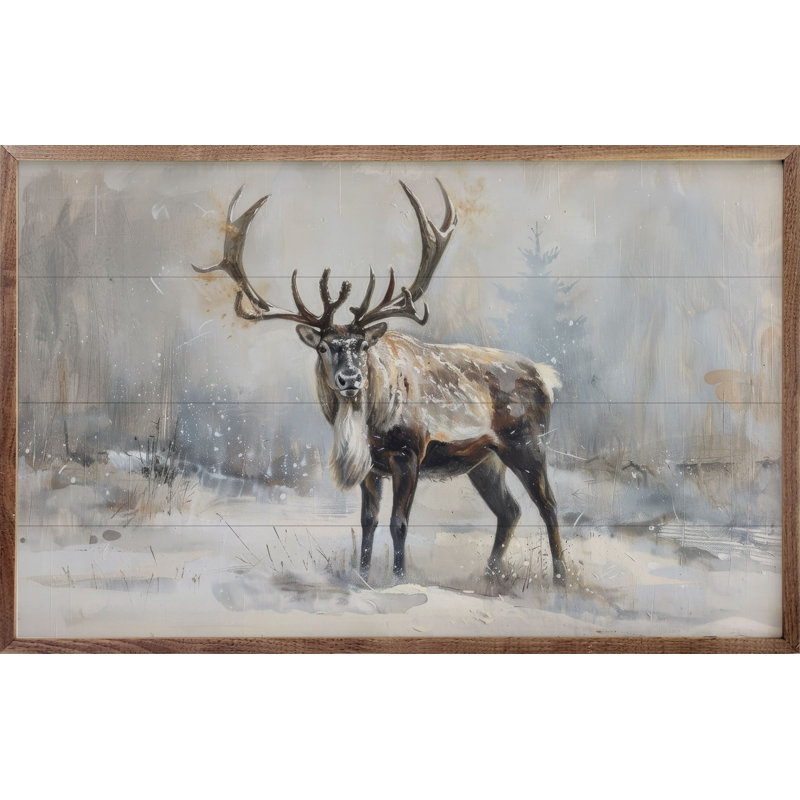 Wild Reindeer I par Petals Prints Design, H 8 po x l 5 po