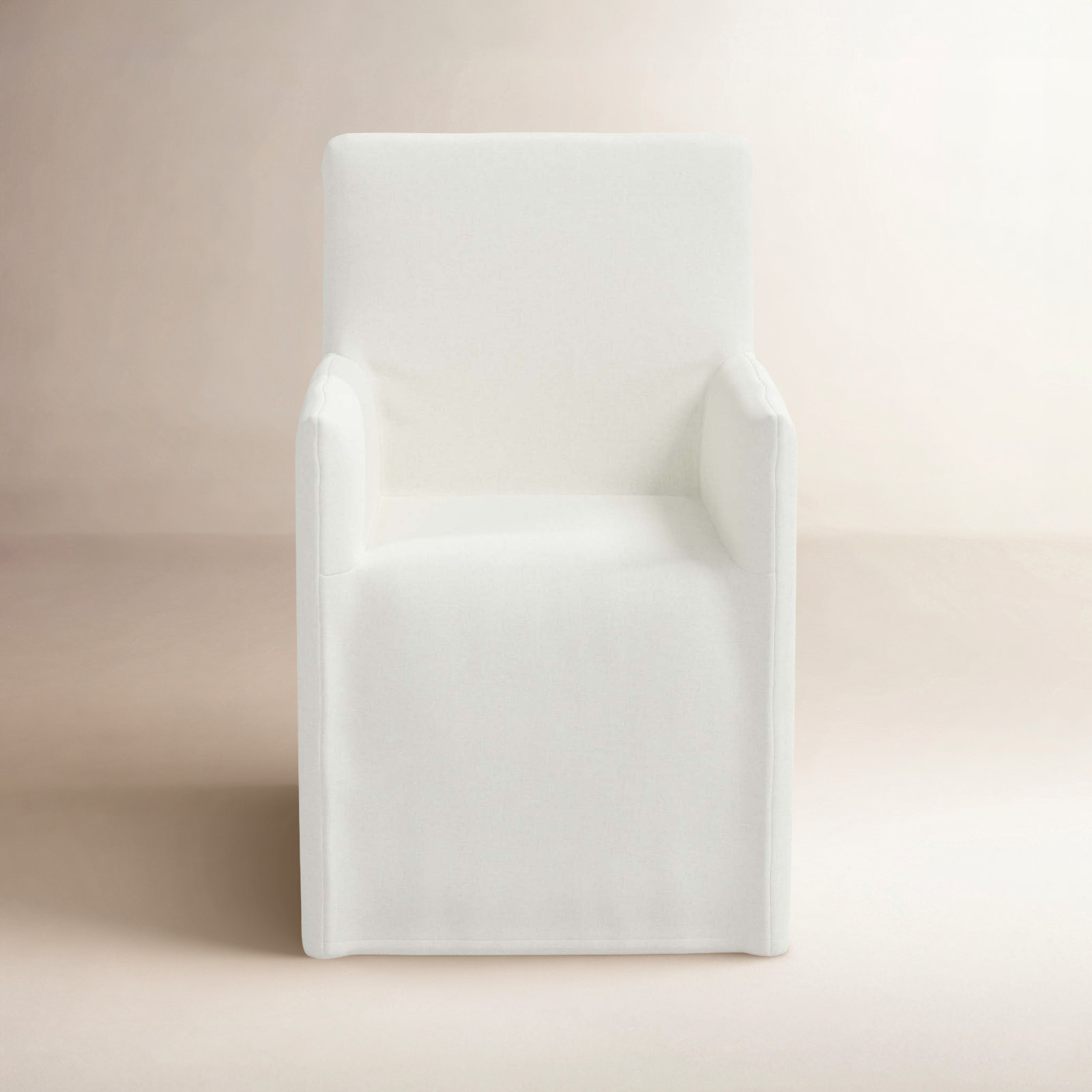Ivanka Dining Chair, Zuma White Textured Linen