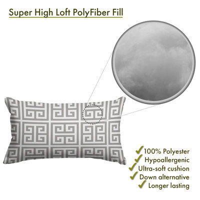 Towers Geometric Outdoor Reversible Throw Pillow