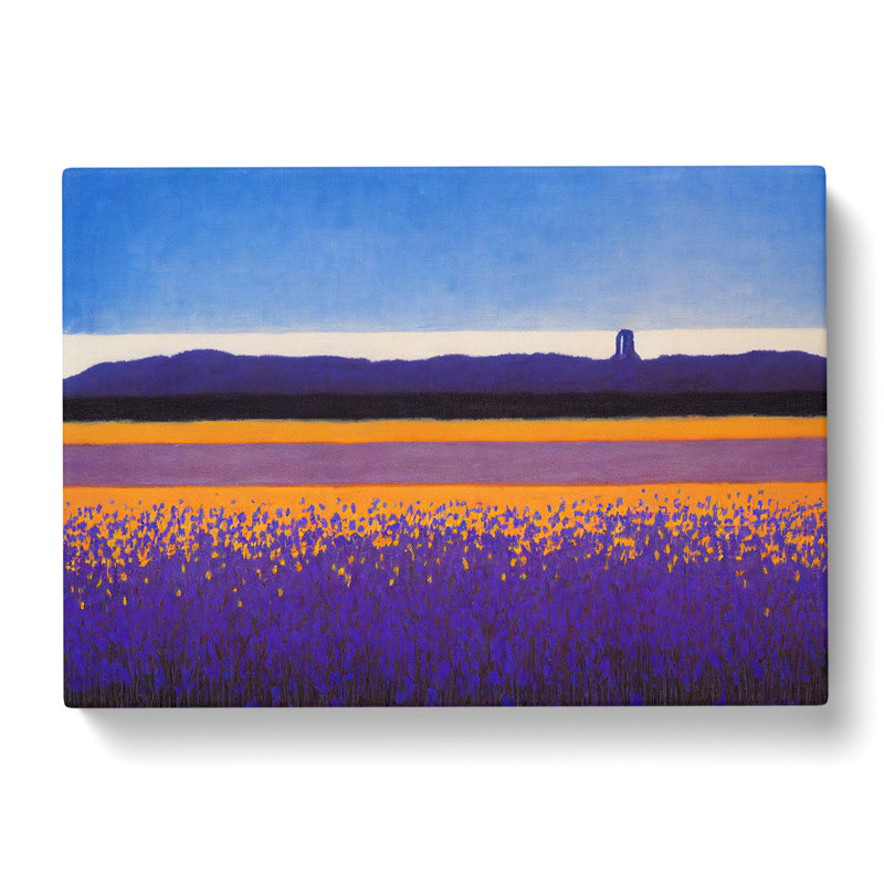Irresistible Absract Bluebell Field - Wrapped Canvas, 40cm H x 60cm W x 3cm D