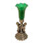 13" High Green Tiffany Pond Lily Twin Cherub Accent Lamp