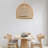 Lumiere Natural Brown Sculptural Rattan Pendant – Large Polished Statement Light Fixture for Dining Room, Kitchen Island, or Living Room in Boho, Japandi & Modern Organic Style-1896640155