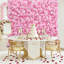Mur de fleurs enroulable de 2,4 m x 1,2 m - Panneaux floraux artificiels roses et blancs, hortensias, fermeture éclair, réutilisable, pour mariage, enterrement de vie de jeune fille, fête prénatale, anniversaire, photomaton, décoration intérieure et événementielle.-1441803690-1442026960