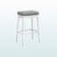 Tabouret de bar à quatre pieds Millen en blanc / gris (ensemble de 2), H 29,33 po x P 14,45 po x l 19,04 po