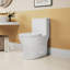 Toilette allongée 1,1 / 1,6, à hauteur confortable, céramique, blanc, siège à fermeture en douceur, et allongé, approuvé