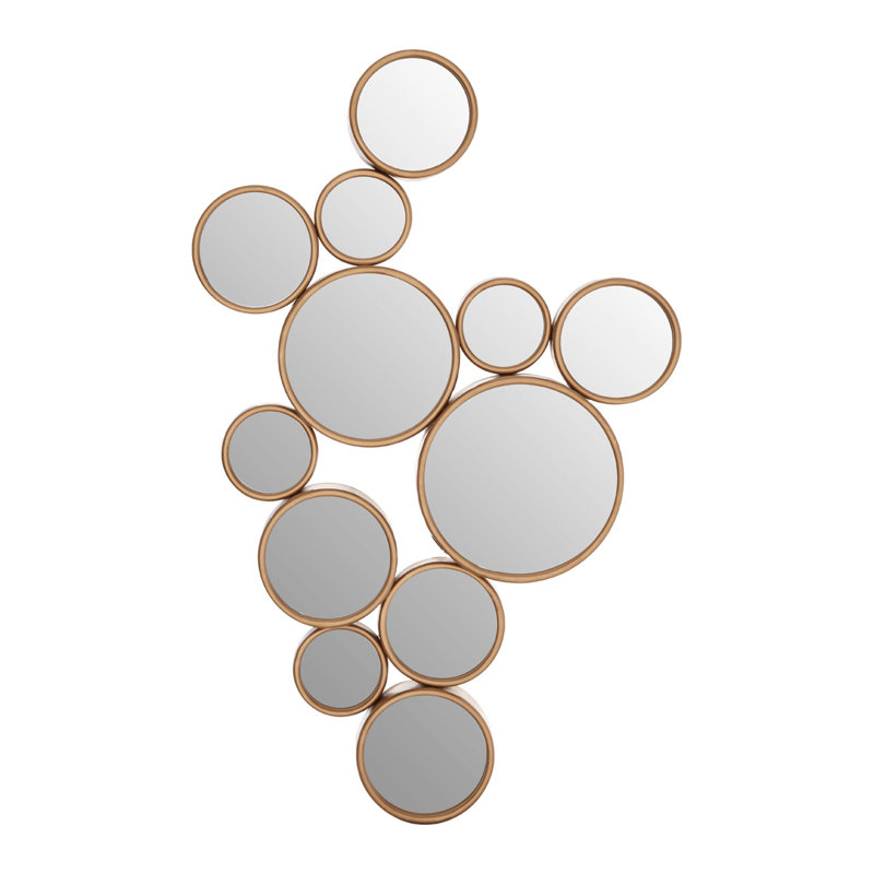 Calcott Metal Flat Wall Mirror, Gold, 47 cm H x 67 cm W