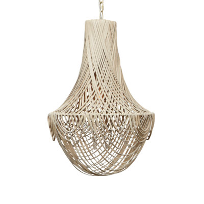 Small Leather Fringe Chandelier