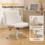 Chaise de bureau chenille rembourrée pivotante avec accoudoirs relevables-124200299-124200298