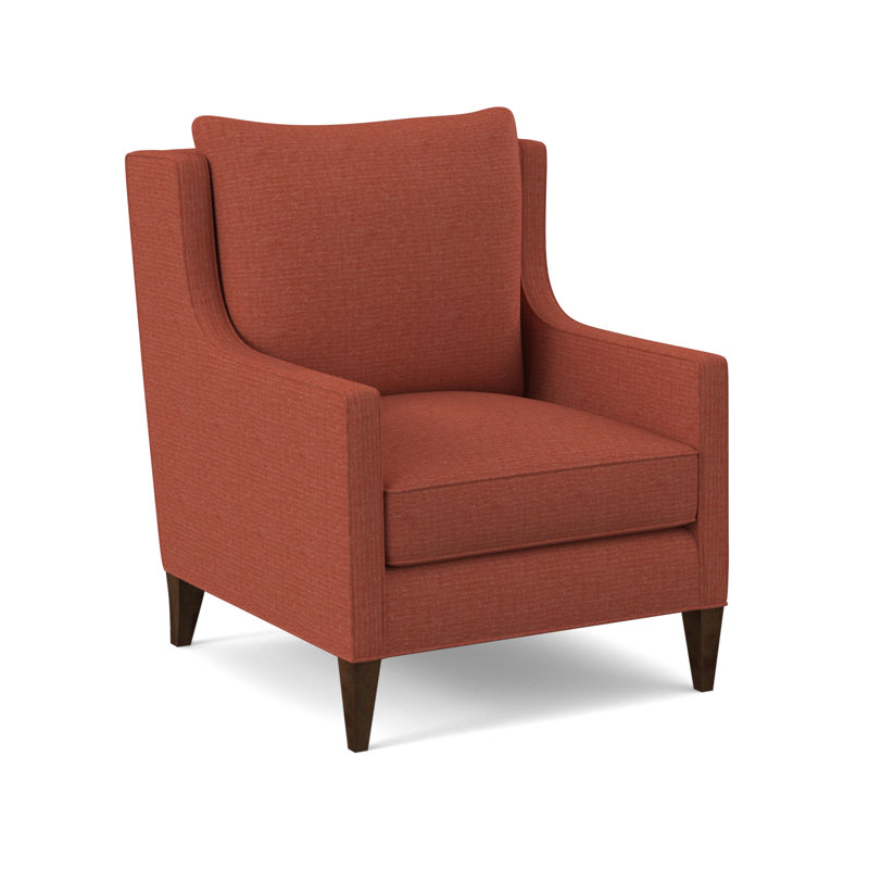 Callum Armchair, American Walnut, Elise Harbor 100% Polyester