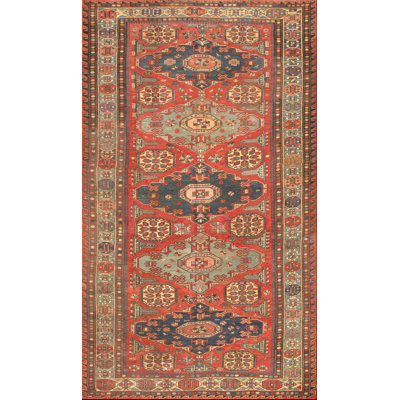 Antique Caucasian Flatweave Rustic Tribal Soumak Area Rug