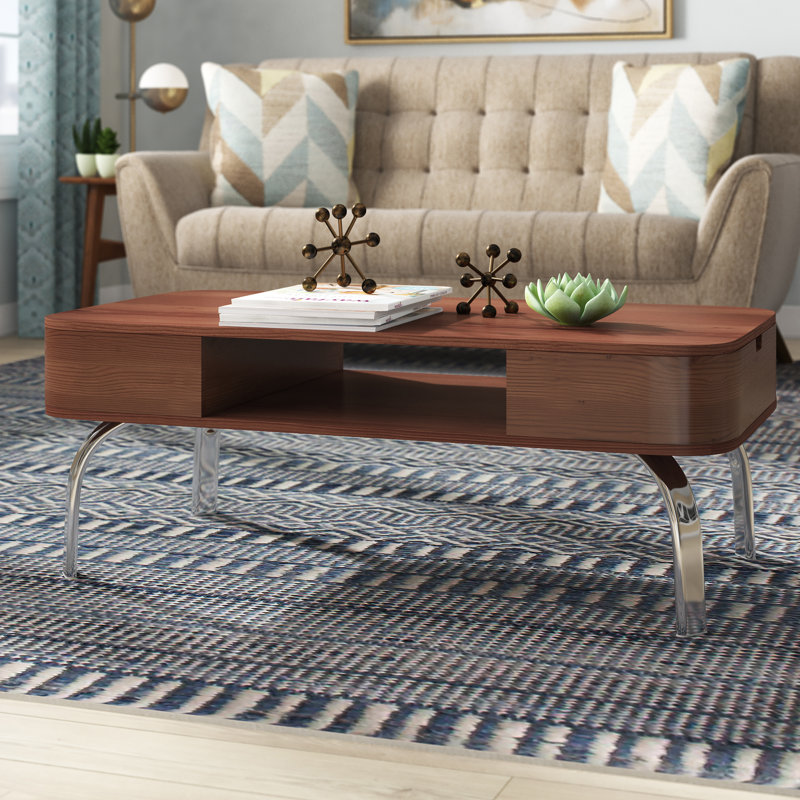 Perla Four Leg Coffee Table with Storage