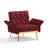 Zianny Velvet Accent Chair with Ottoman-734751138