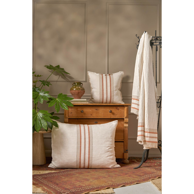 Beck Linen Square Pillow Cover & Insert
