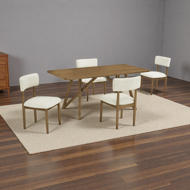 Ensemble de salle à manger 5 pièces, 5 pièces: table, 4 chaises
