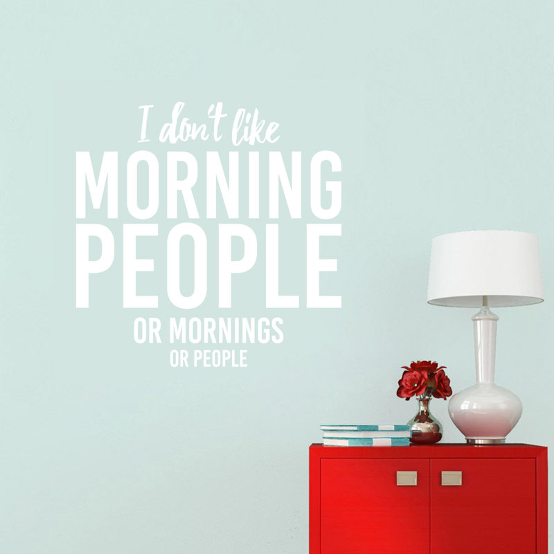 Décalcomanie murale i not like people people, Blanc