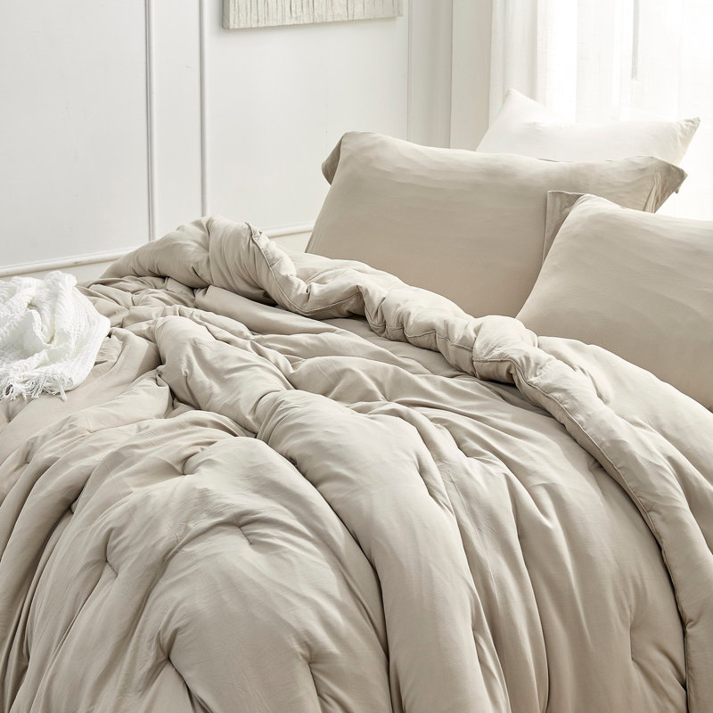 Summertime Thick - Coma Inducer Oversized Comforter Set, Queen Comforter + 2 Standard Shams, Taupe
