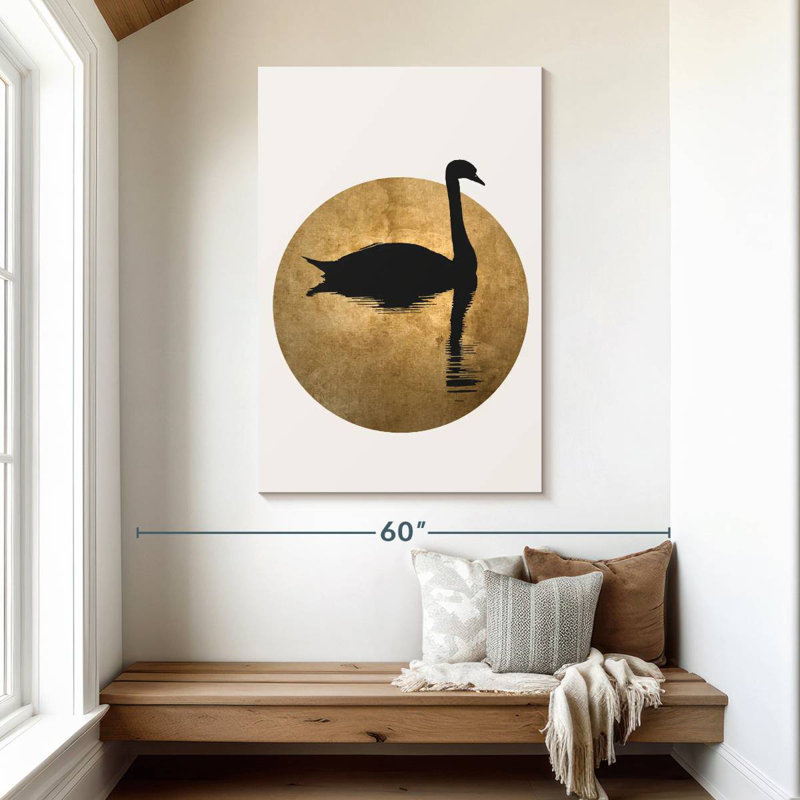 Brampt The Swan Gold, 48" H x 32" W