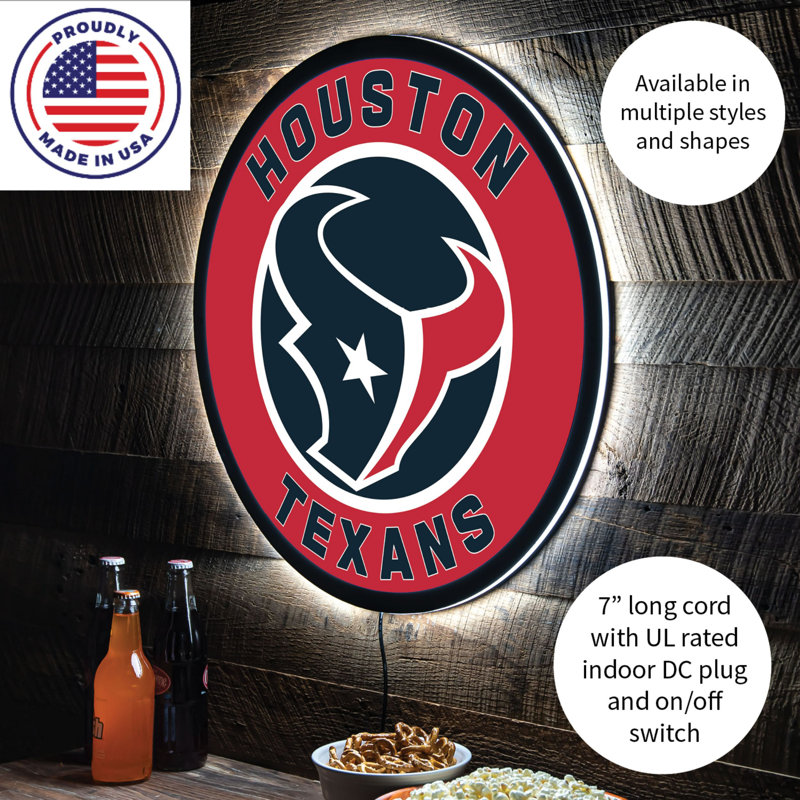 Plaque murale lumineuse NFL, Texans de Houston