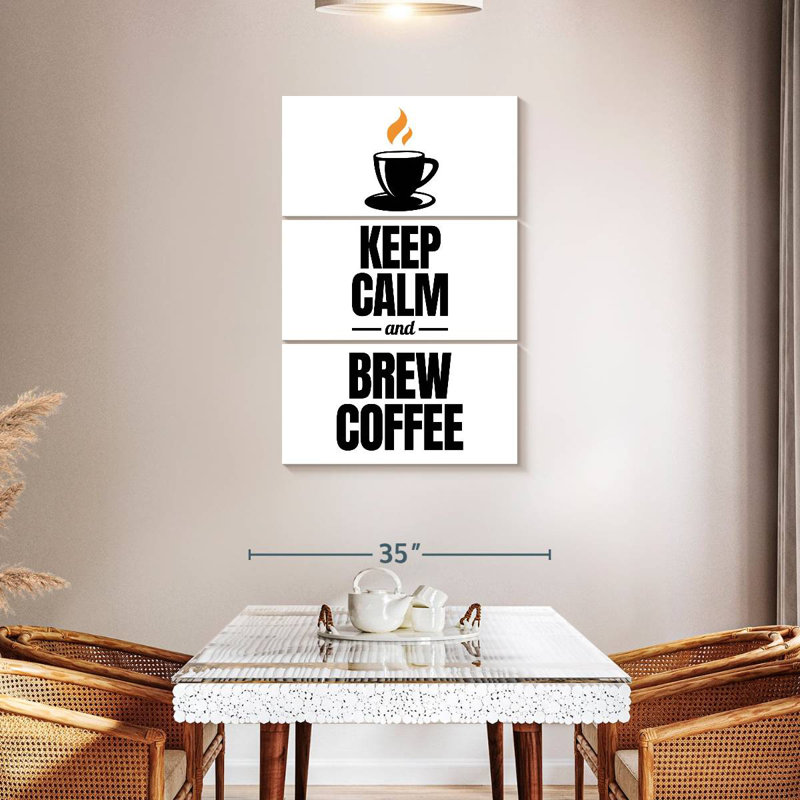 Tergel Coffee Quote, 45" H x 28" W