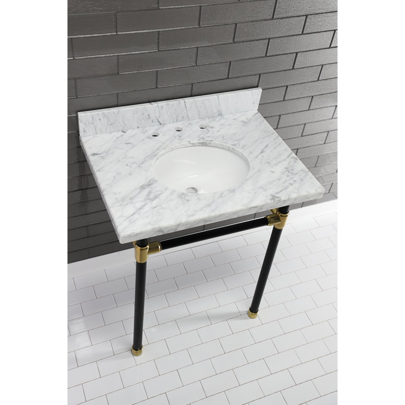 Kingston Brass Templeton 30-Inch Carrara Marble Vanity Sink Top