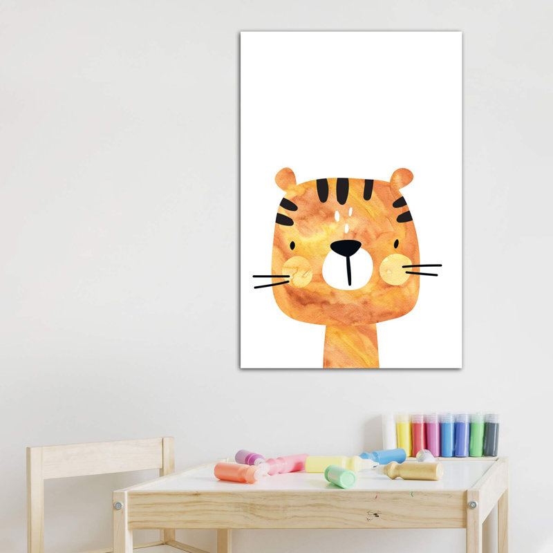 Tigre - impression d'art graphique, Toile tendue, Pas de tapis, H 60 po x l 40po x P 1,5 po